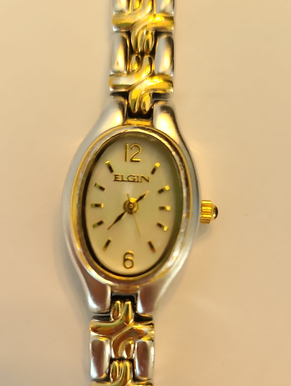 Elgin Women’s Two-Tone Gold & Silver Oval Watch